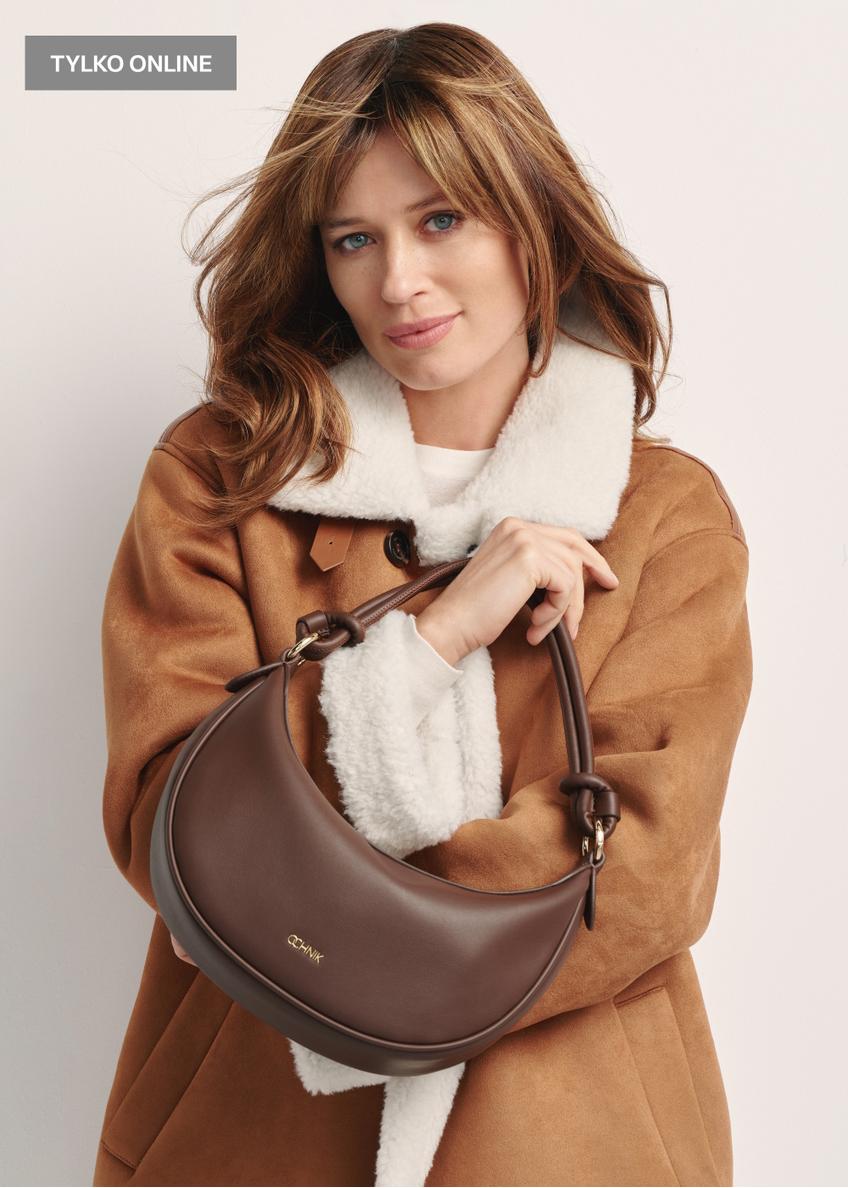 Brązowa mała torebka damska hobo TOREC-1097-89(Z25)