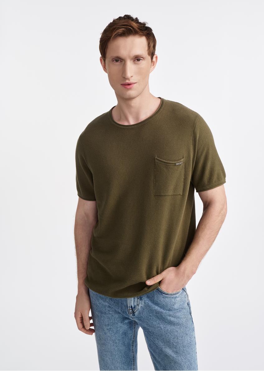 Bawełniany przewiewny t-shirt męski TSHMT-0122-55(W25)-01