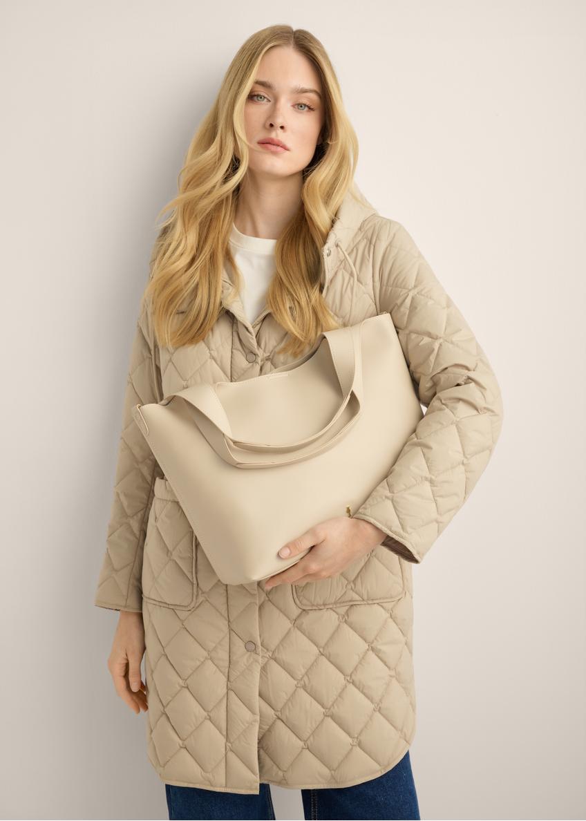 Torebka shopper damska w kolorze ecru TOREC-1259-0B(Z26)