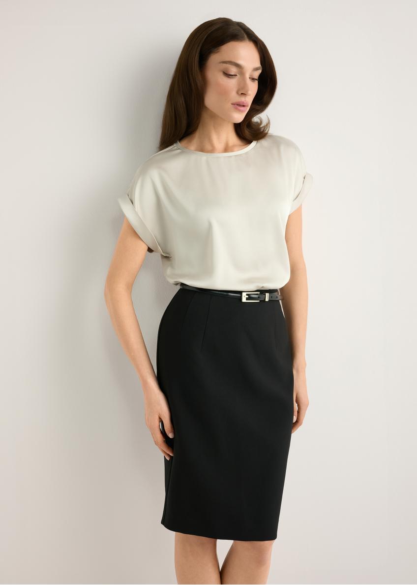 Jasnobeżowa bluzka damska BLUDT-0205-1A(W26)