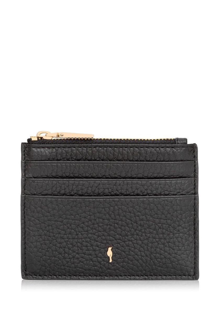 Mały skórzany portfel damski PORES-0806R-99(Z25) widok z przodu na białym tle. 