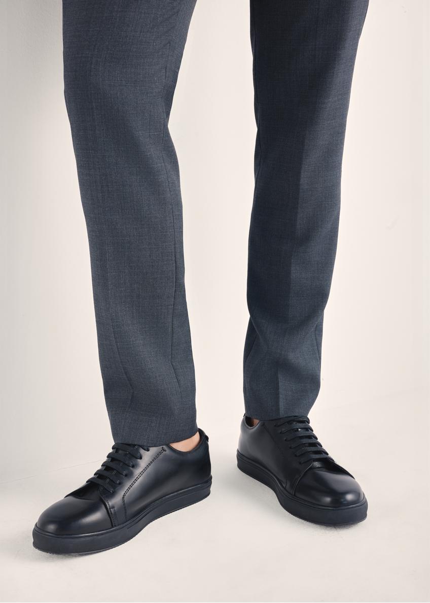 Skórzane czarne buty sportowe BUTYM-0508-99(Z25)