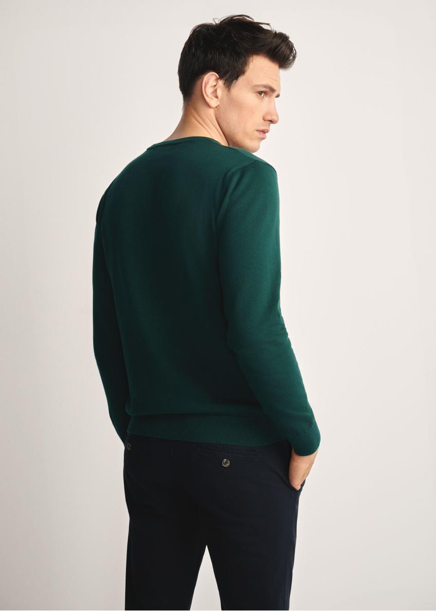Zielony bawełniany sweter męski SWEMT-0114A-8C(Z26)
