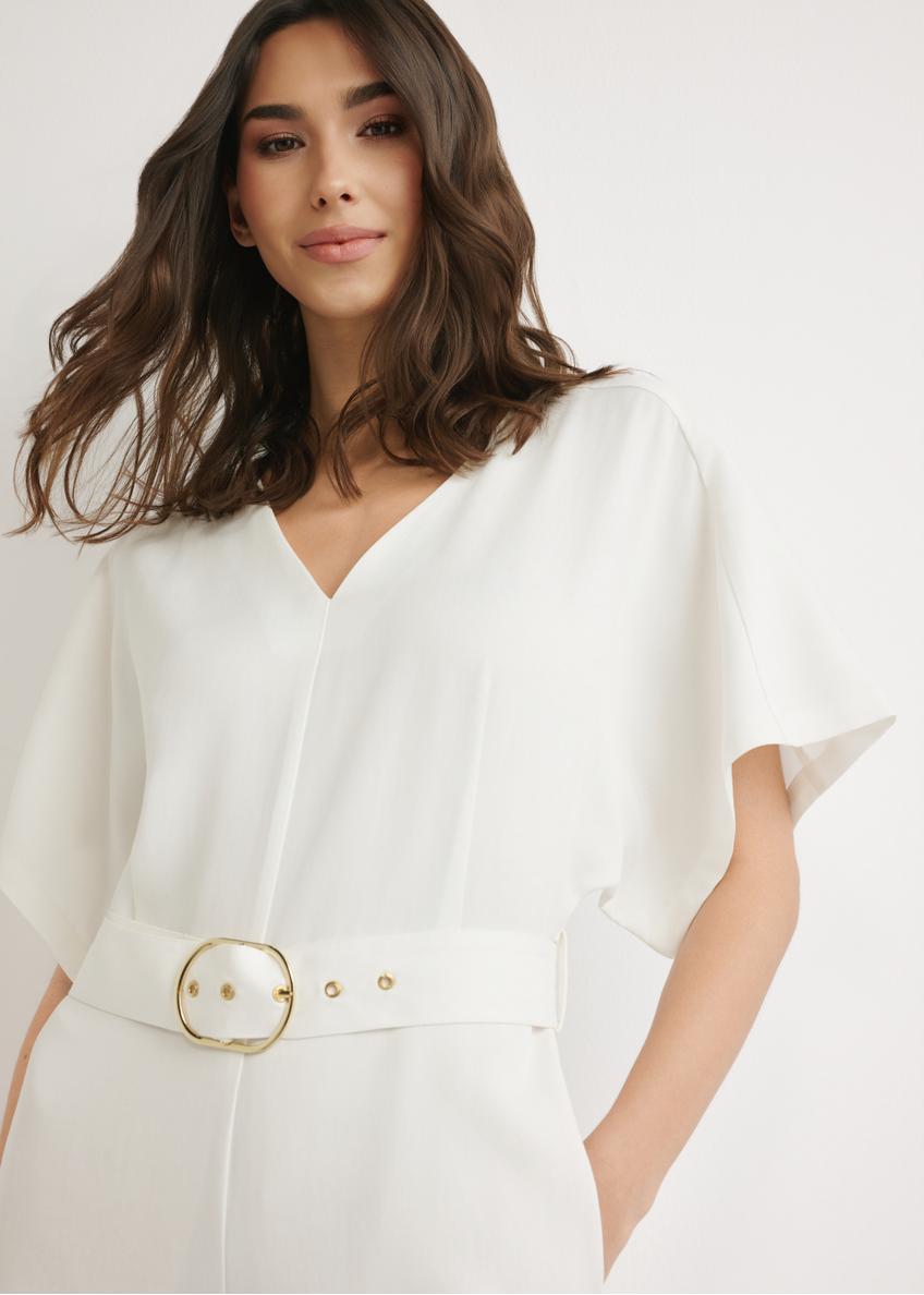 Kombinezon damski w kolorze kremowym KOBDT-0013-0B(W26)