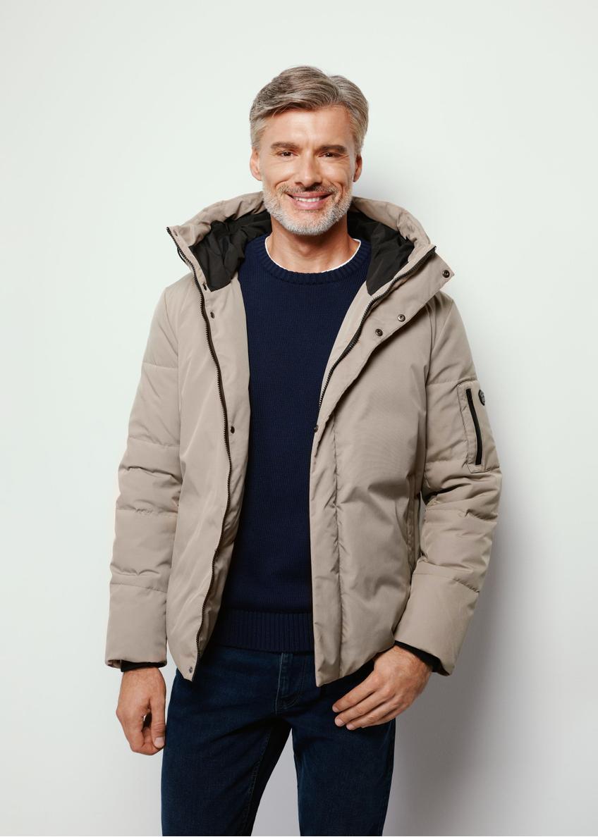 Men's beige jacket KURMT-0338-81(Z24)