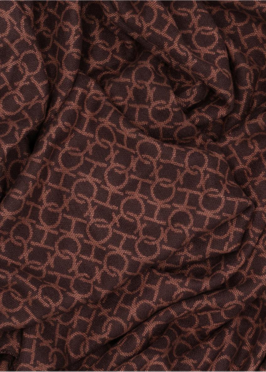 Damski szalik dwustronny z monogramem SZADT-0235-1I(Z26)