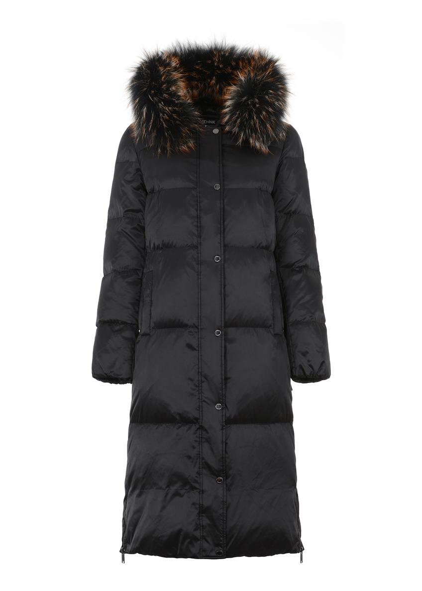 Czarna kurtka damska z kapturem KURDT-0466-99(Z23)-05