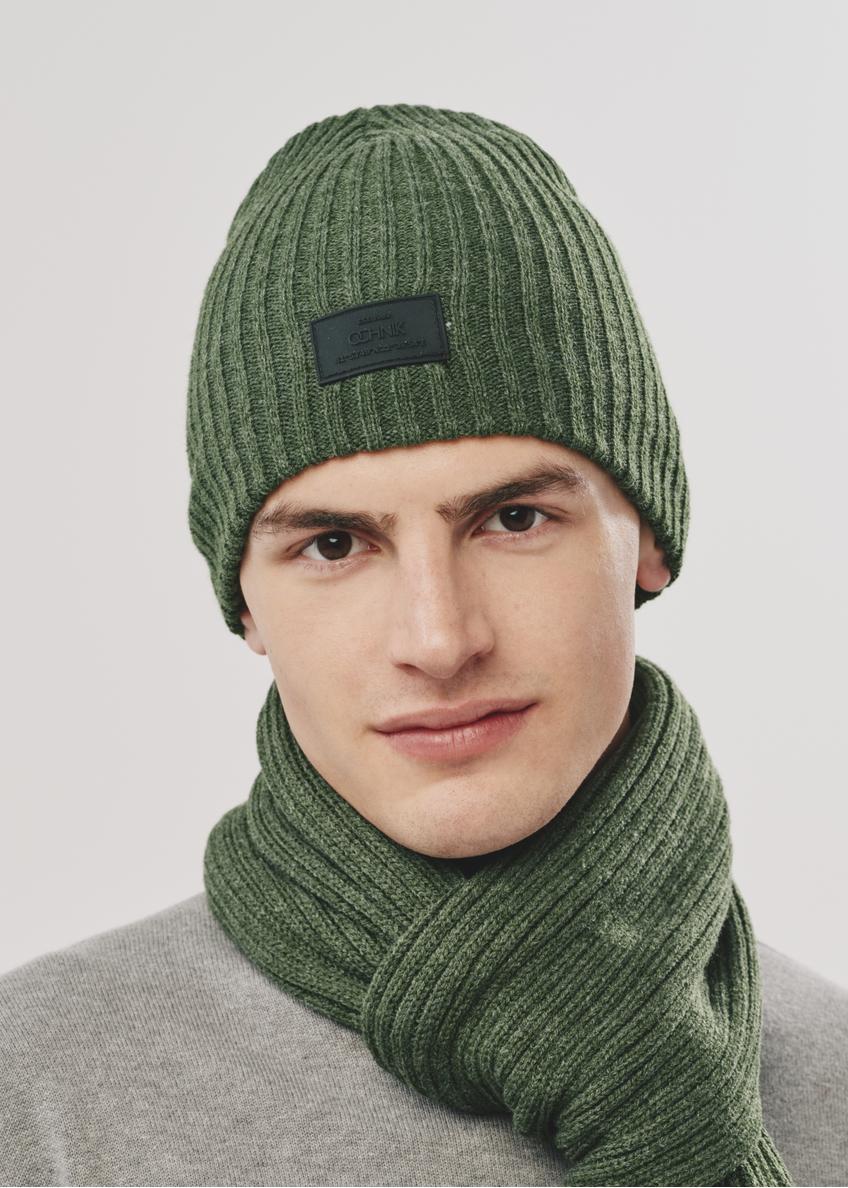 Zielona czapka zimowa męska CZAMT-0011-54(Z23)