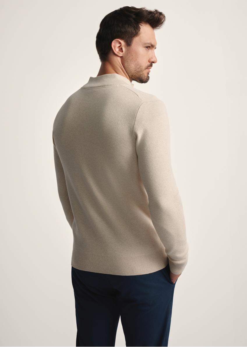 Beżowy rozpinany sweter męski SWEMT-0149-81(Z25)