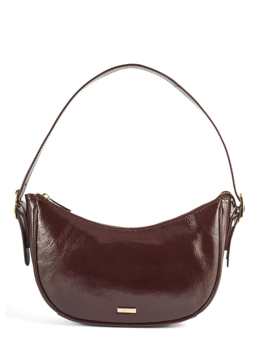Bordowa skórzana torebka damska hobo TORES-1180-49(Z25)
