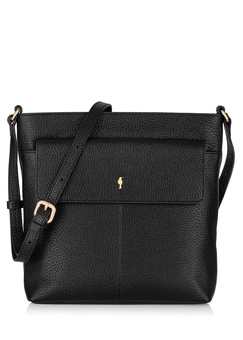 Black leather shoulder bag TORES-1032-99(Z24)-01