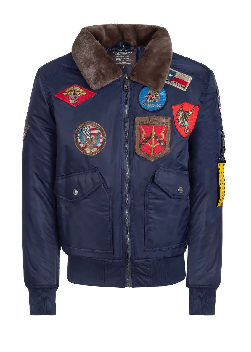 Granatowa męska kurtka pilotka TOP GUN KURMT-0356-69(Z24)