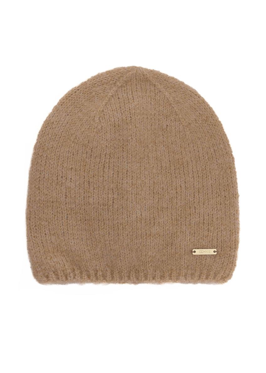 Beige winter women's hat CZADT-0199-82(Z24)