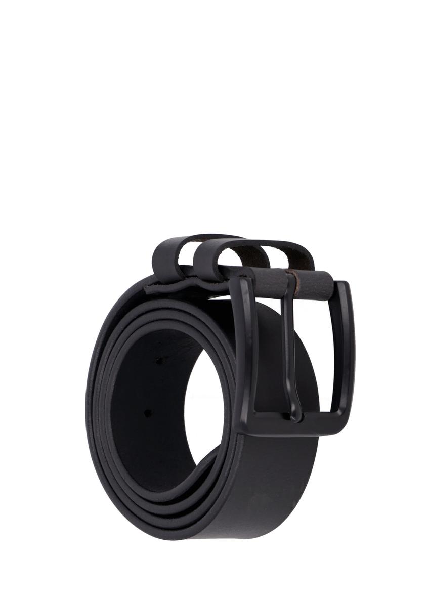 Czarny pasek męski skórzany PASMS-0287-99(Z26)
