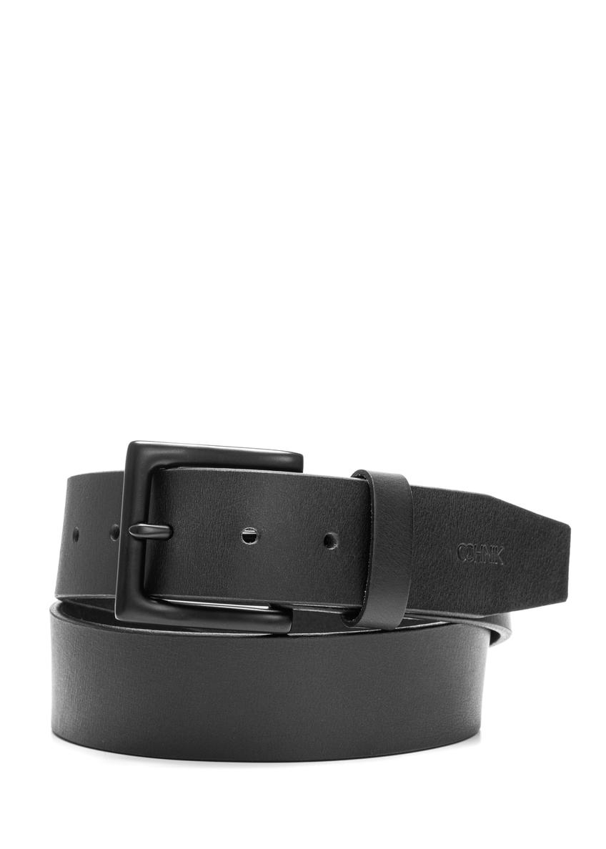 Czarny skórzany pasek męski PASMS-0270-99(Z25)