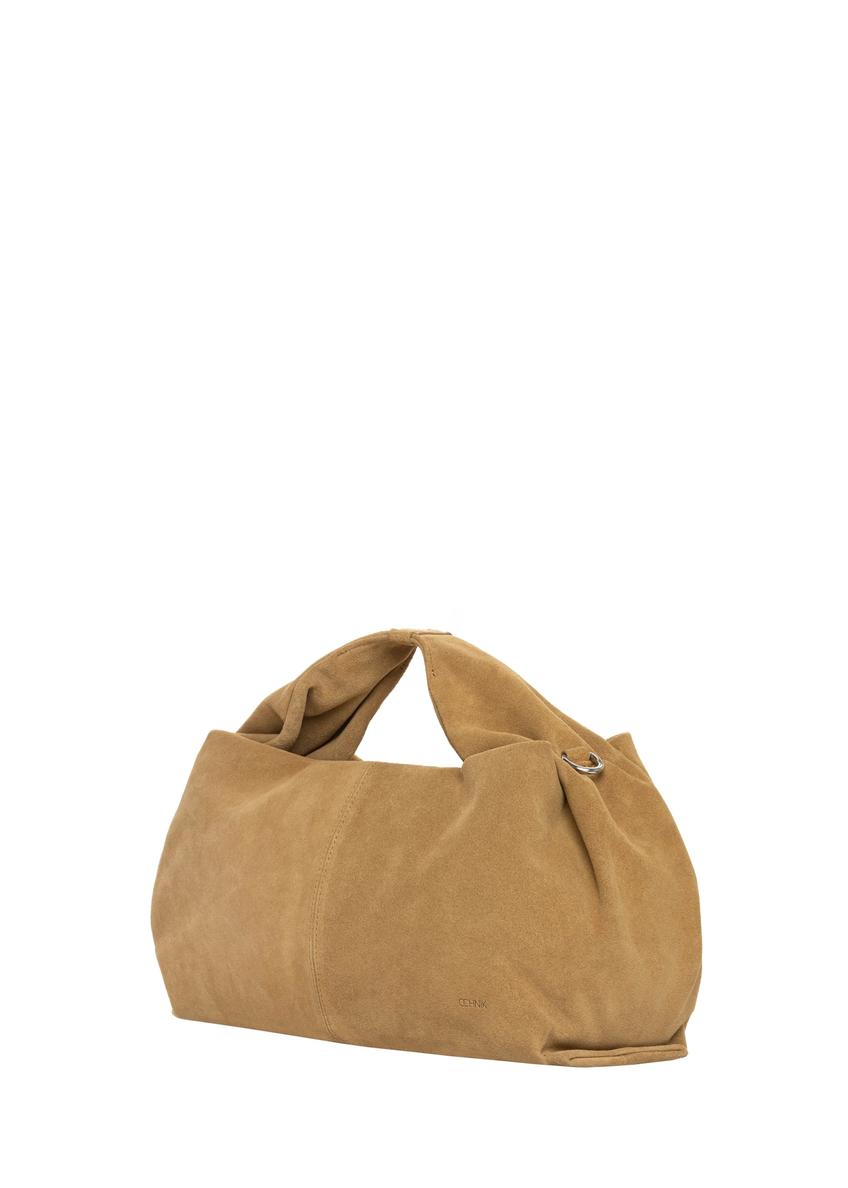 Zamszowa średnia torebka damska TORES-1311-1B(W26)