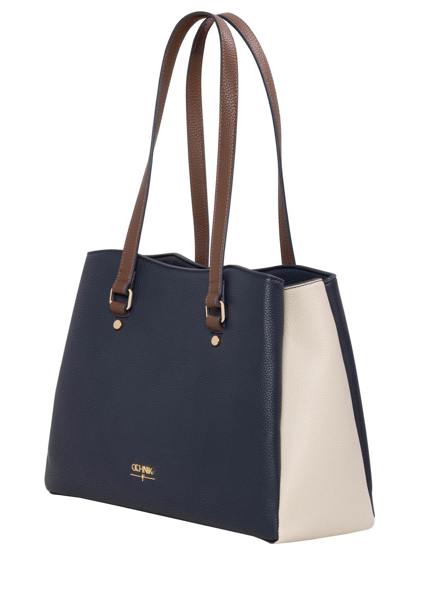 Granatowa torebka shopper damska TOREC-1260-7E(Z26)