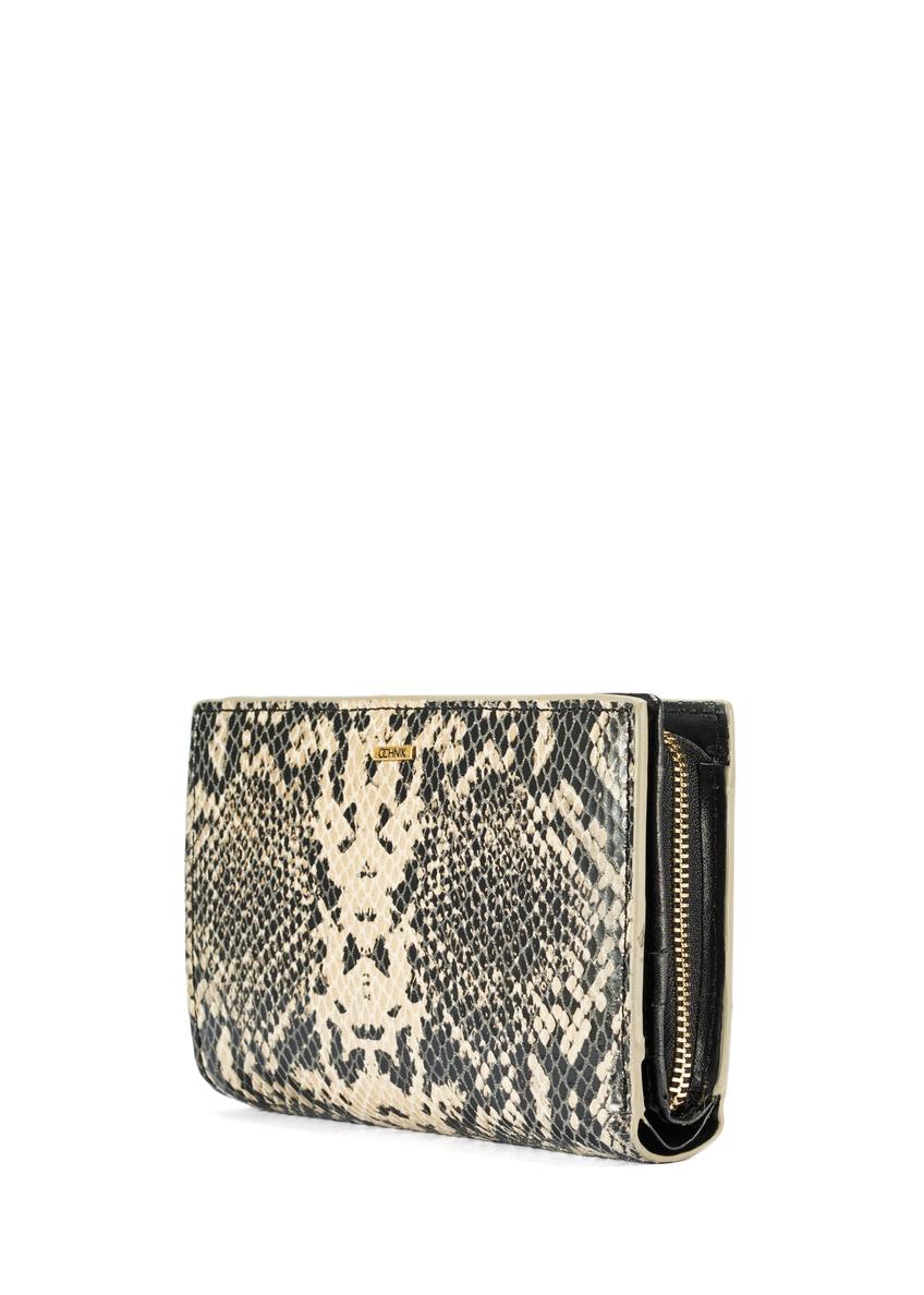 Średni skórzany portfel animal print PORES-0950-81(W25)