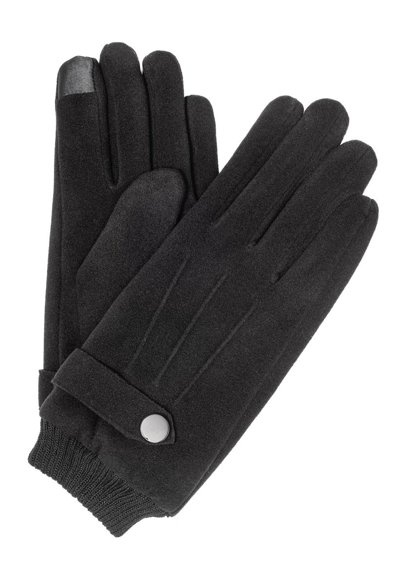 Men's black insulated gloves REKMS-0077-99(Z24)