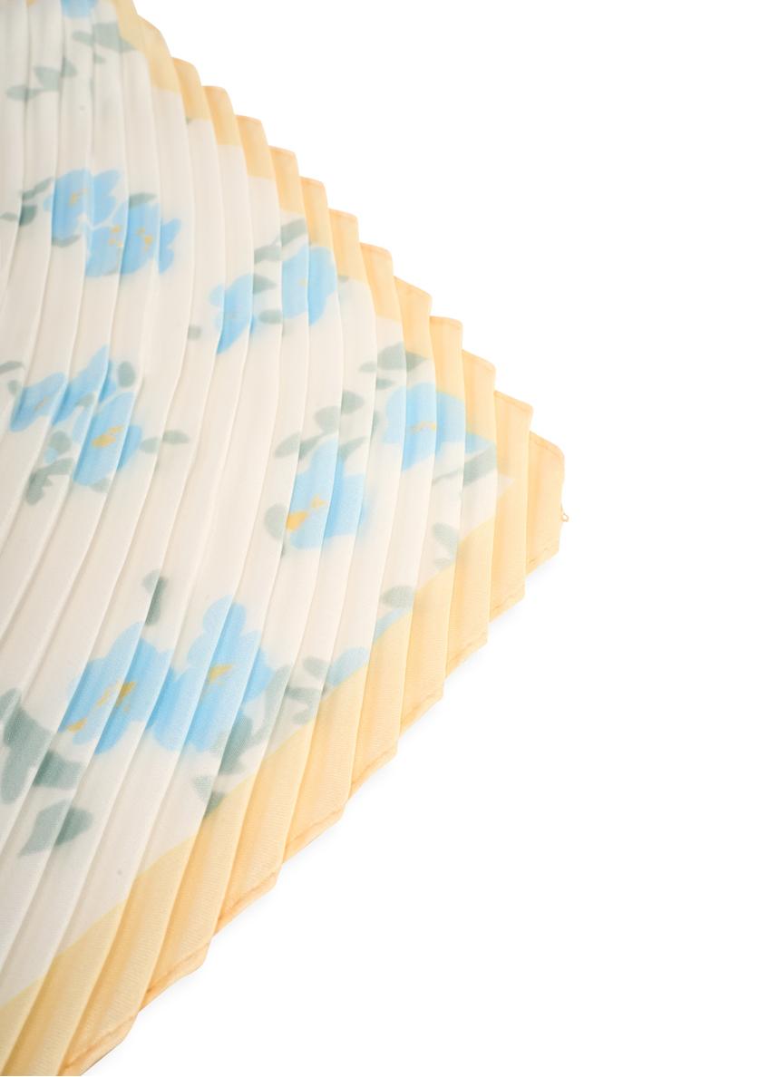 Szalik damski z niebieskimi kwiatami SZADT-0194-7P(W26)