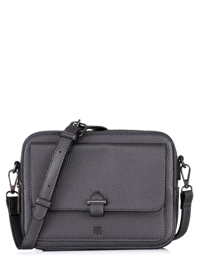 Gray two-compartment shoulder bag TOREC-0405B-95(Z24)-02