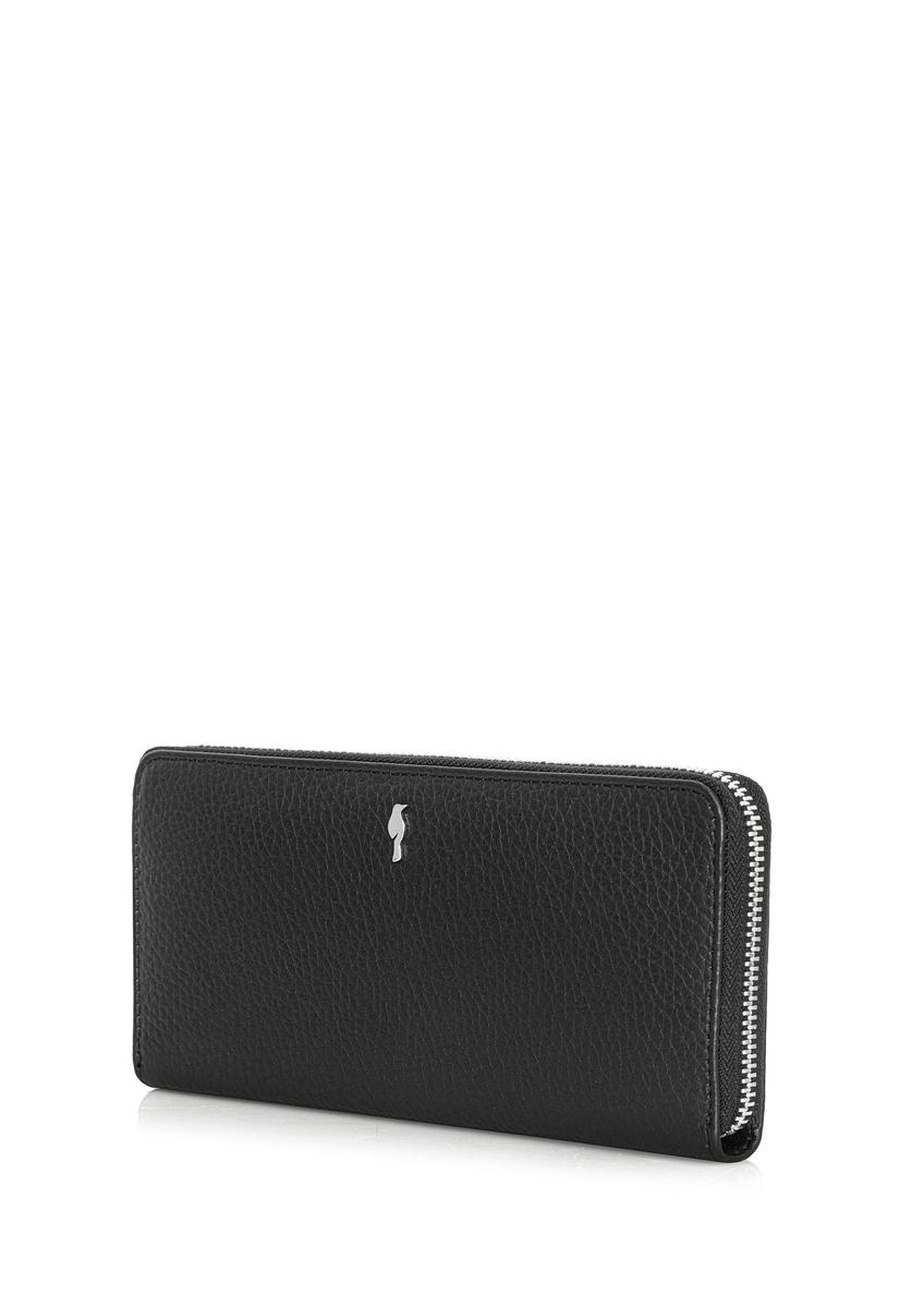 Large black leather women's wallet PORES-0800P-99(Z24)