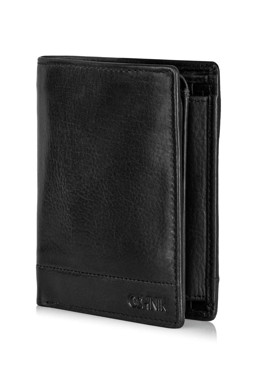 Black unzipped men's wallet PORMS-0626-99(Z24)