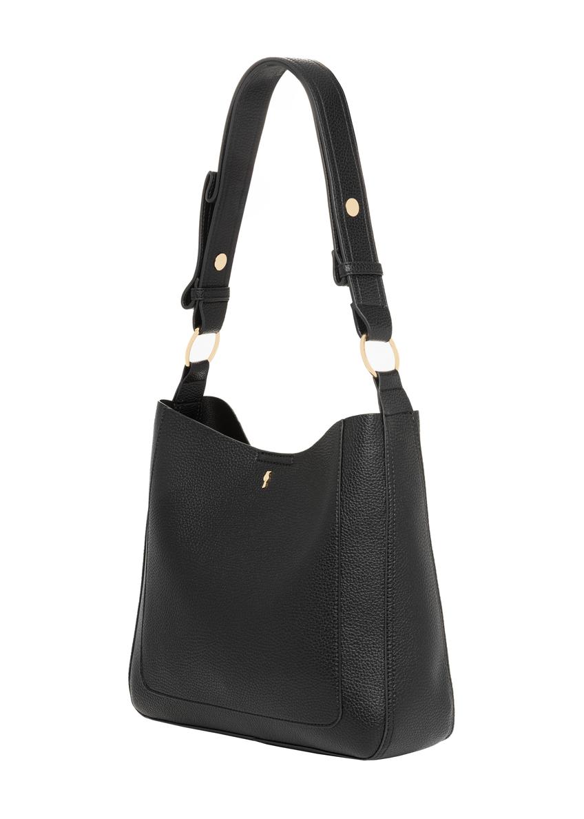 Czarna torebka damska hobo TOREC-1257-9I(Z26)