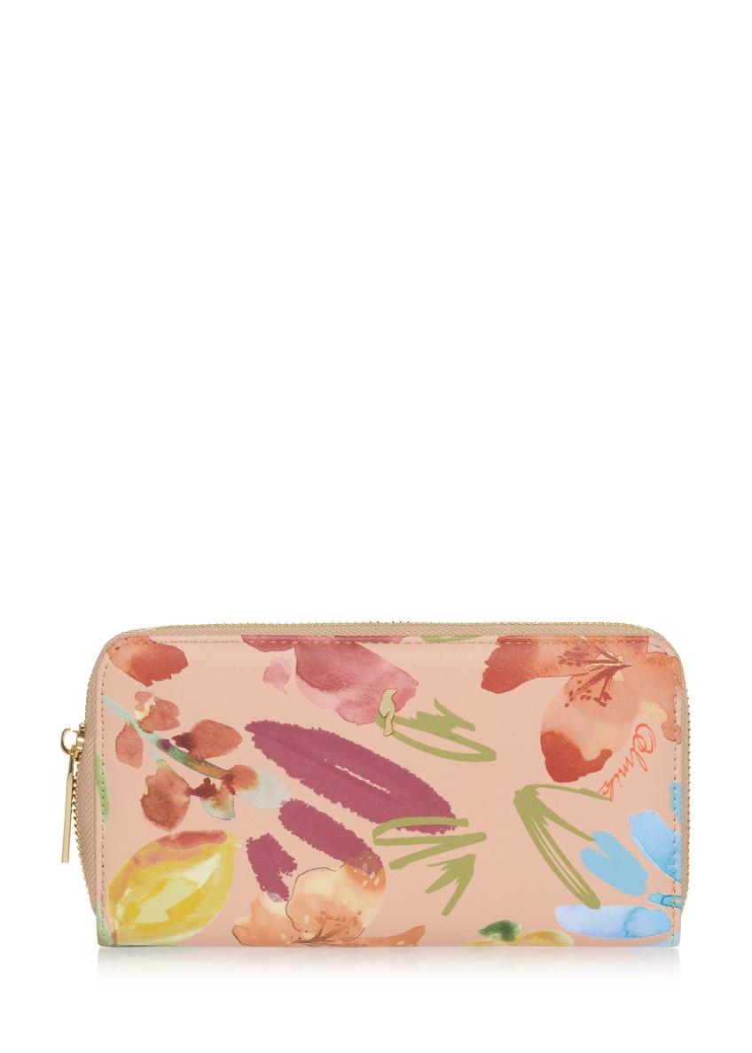 Duży kwiatowy portfel damski POREC-0329-15(W23)-06