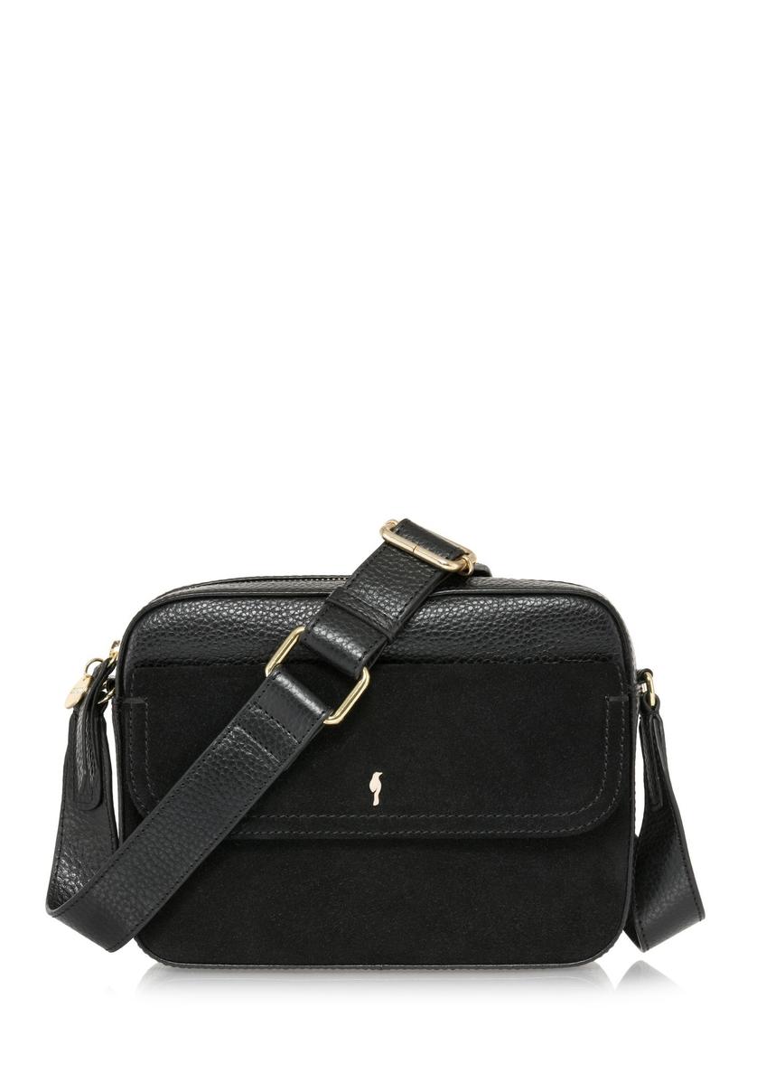 Women's black leather bag TORES-1046-98(Z24)