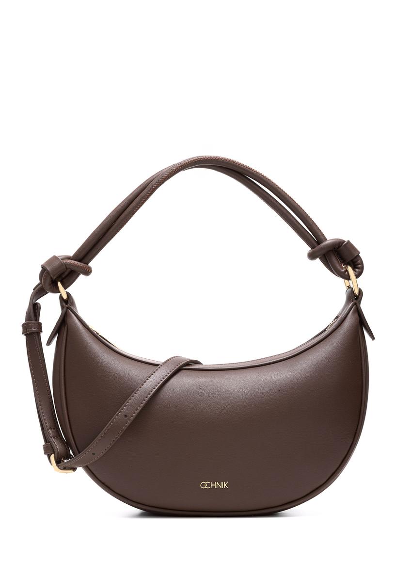 Brązowa mała torebka damska hobo TOREC-1097-89(Z25)