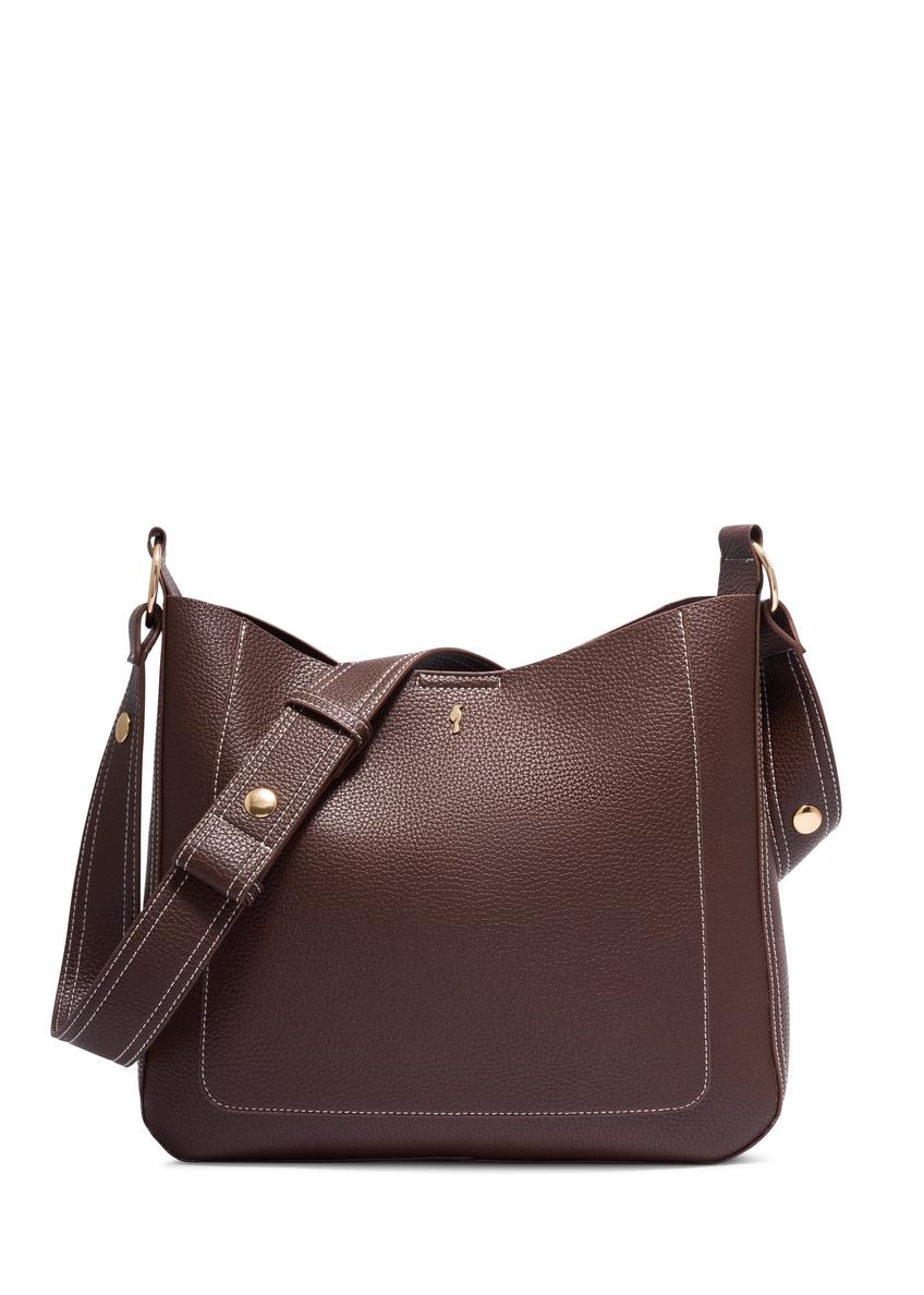 Brązowa torebka damska hobo TOREC-1257-1H(Z26)