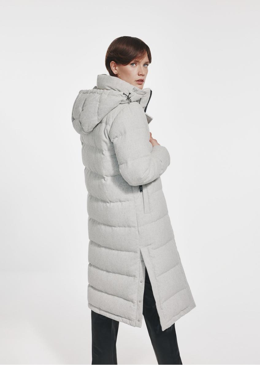 Gray long winter jacket for women KURDT-0464-81(Z24)