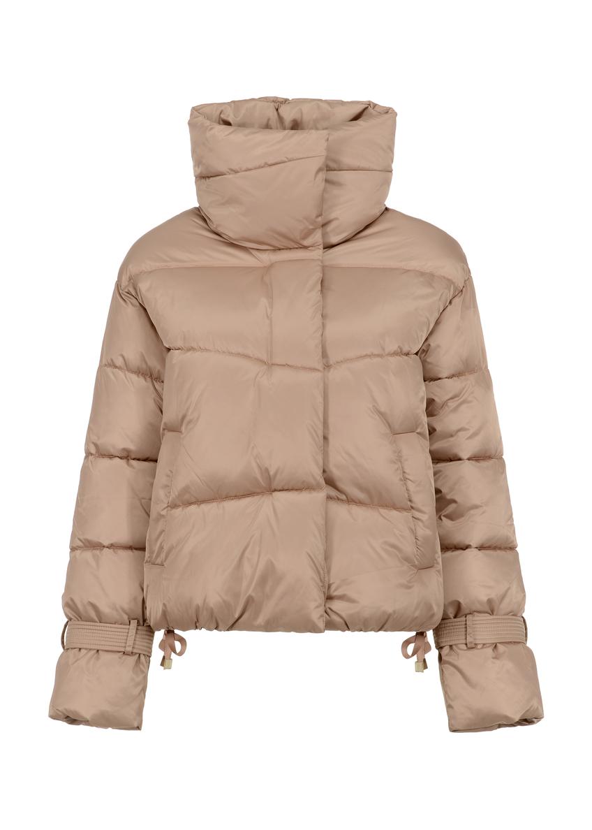 Krótka metaliczna kurtka damska pikowana KURDT-0459-81(Z23)-03