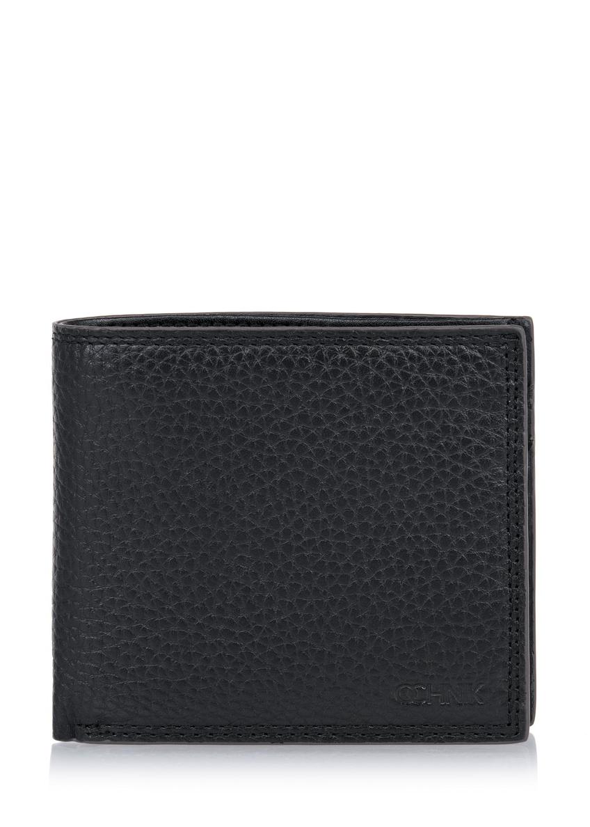 Niezapinany czarny skórzany portfel męski z RFID PORMS-006RFID-99(W24)