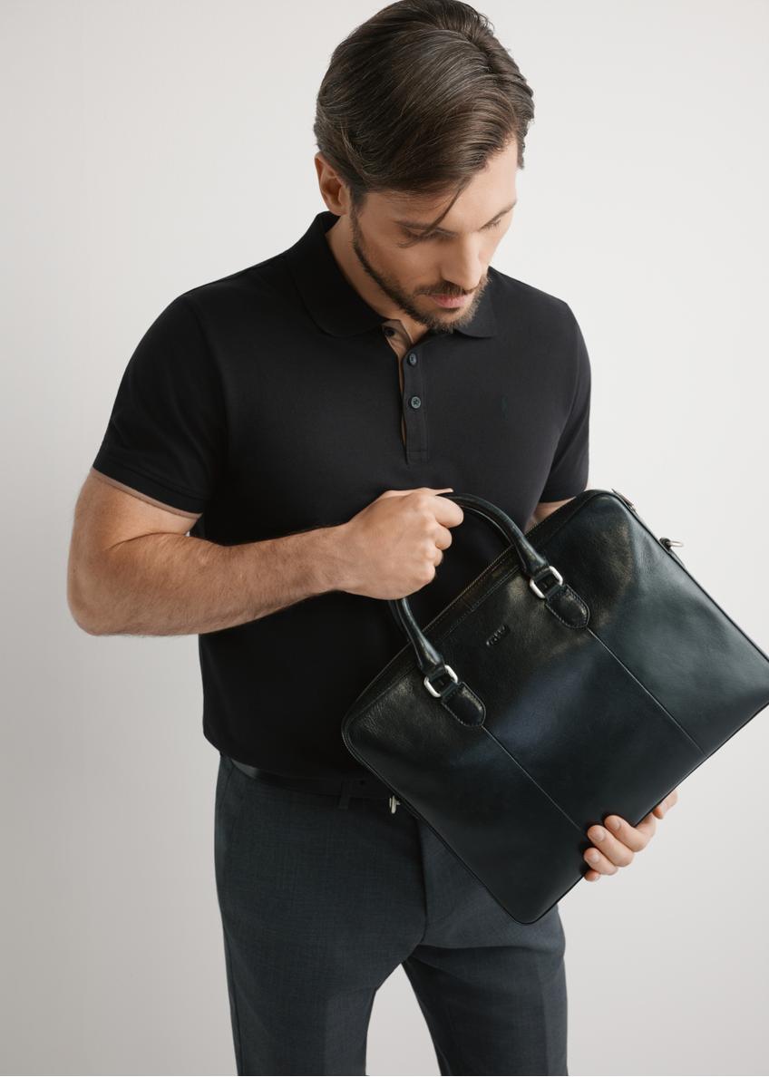 Czarna skórzana męska torba na laptopa TORMS-0506-99(W26)