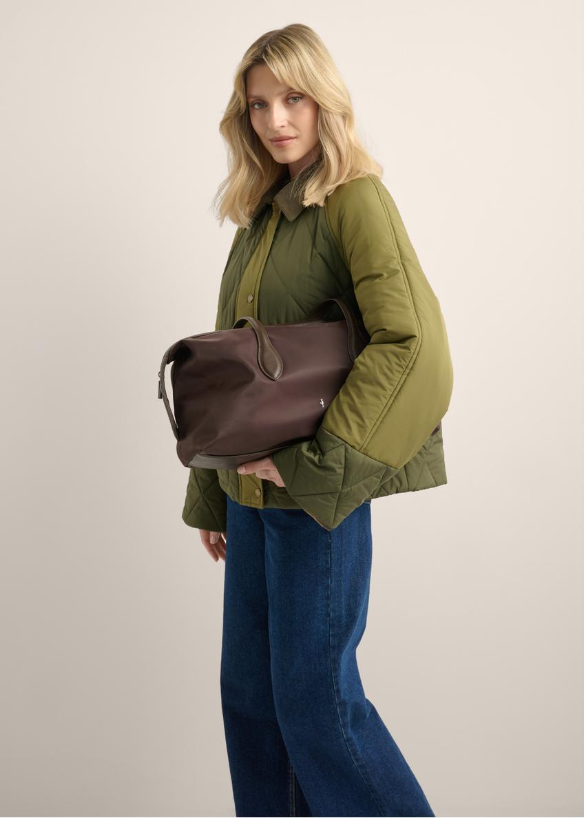Duża torba ciemnobrązowa typu shopper TOREN-0354-1I(Z26)