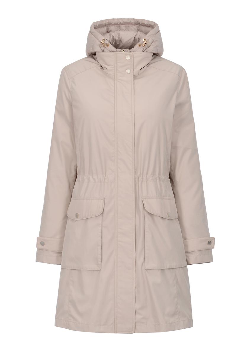 Beżowa kurtka damska 2w1 KURDT-0462-81(Z23)