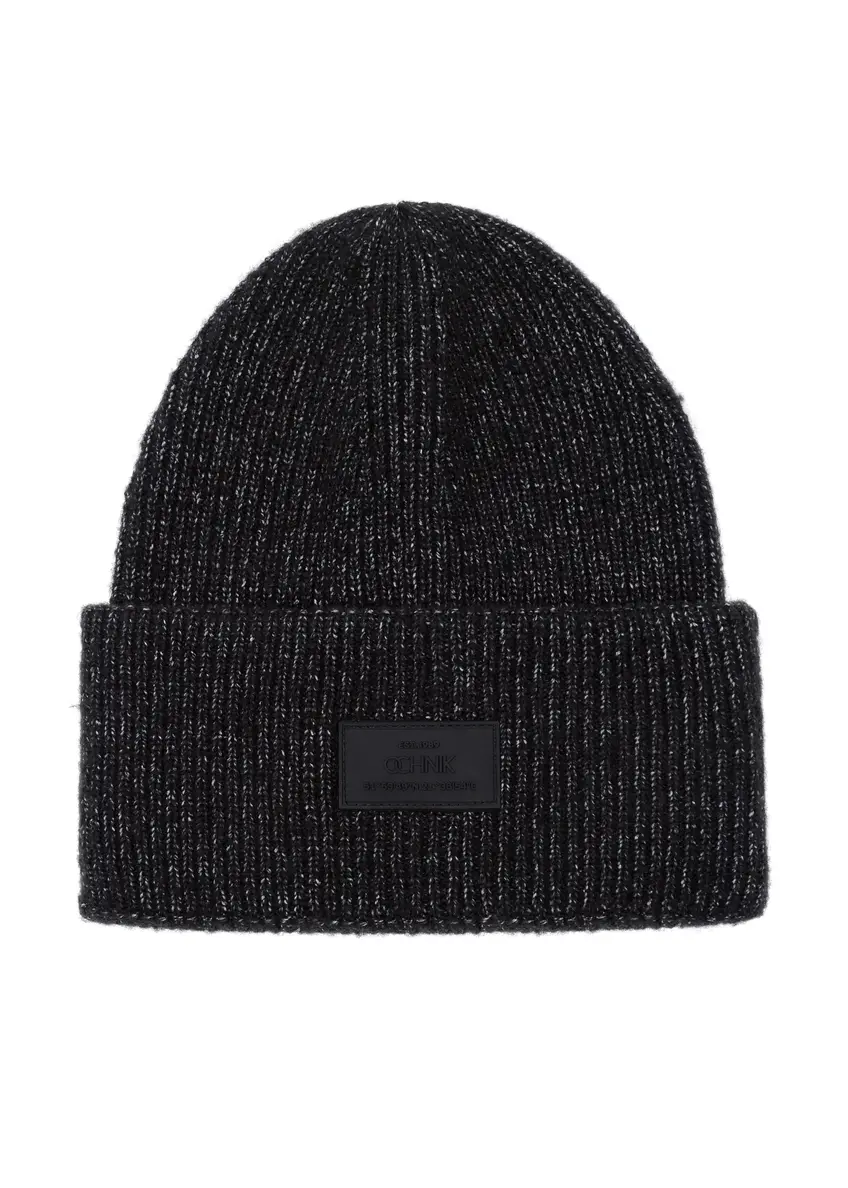 Dark blue men's winter cap CZAMT-0070-68(Z24)