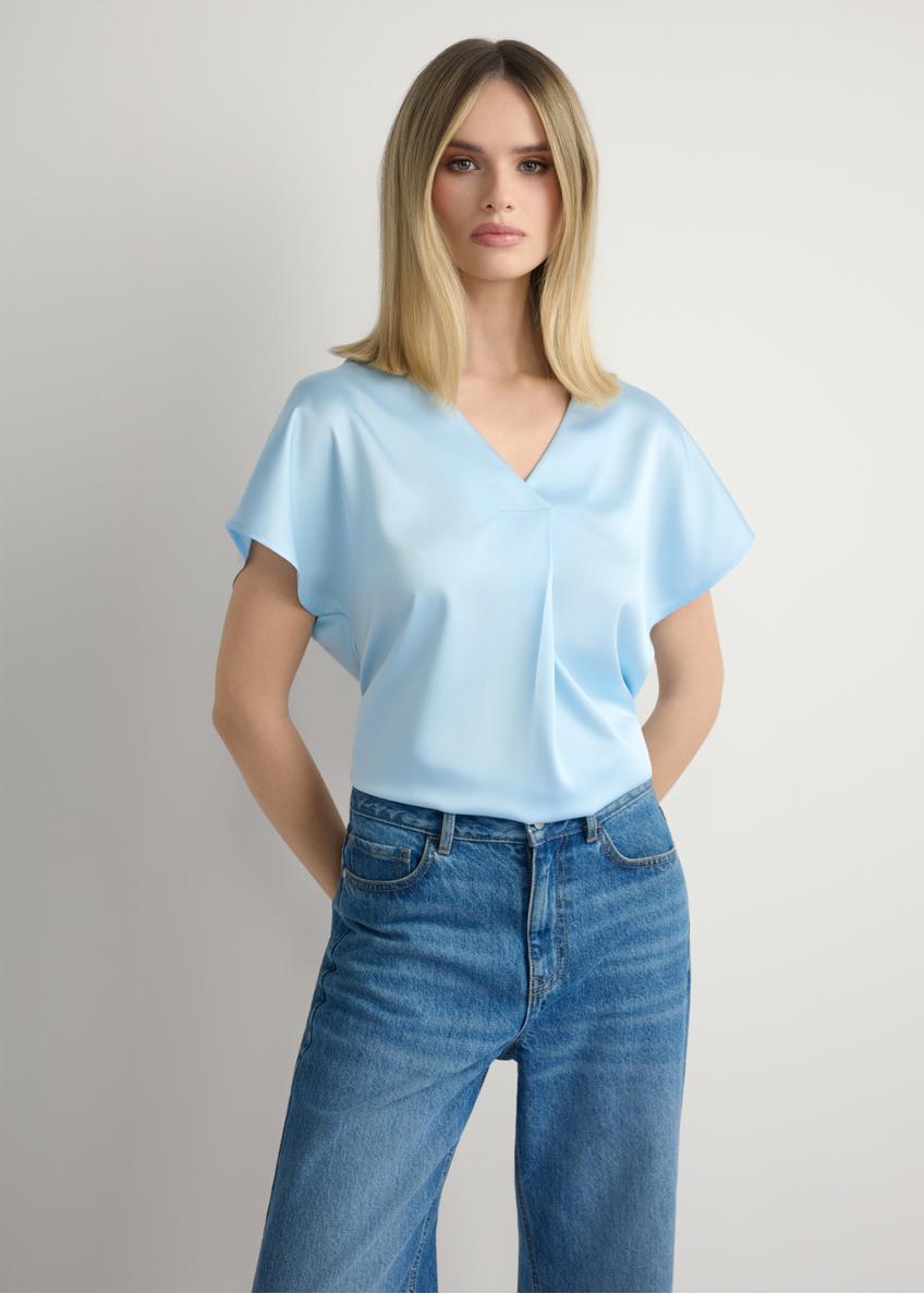 Jasnoniebieska bluzka damska BLUDT-0206-7A(W26)