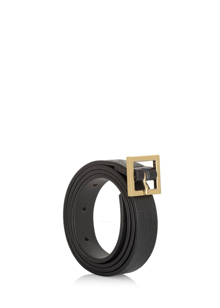 Black leather women's belt PASDS-0315-99(Z24)