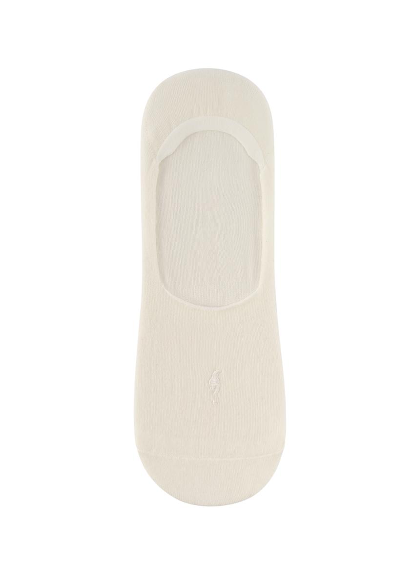 Kremowe stopki męskie SKAMT-0150B-0B(W26), widok produktu z przodu na białym tle.