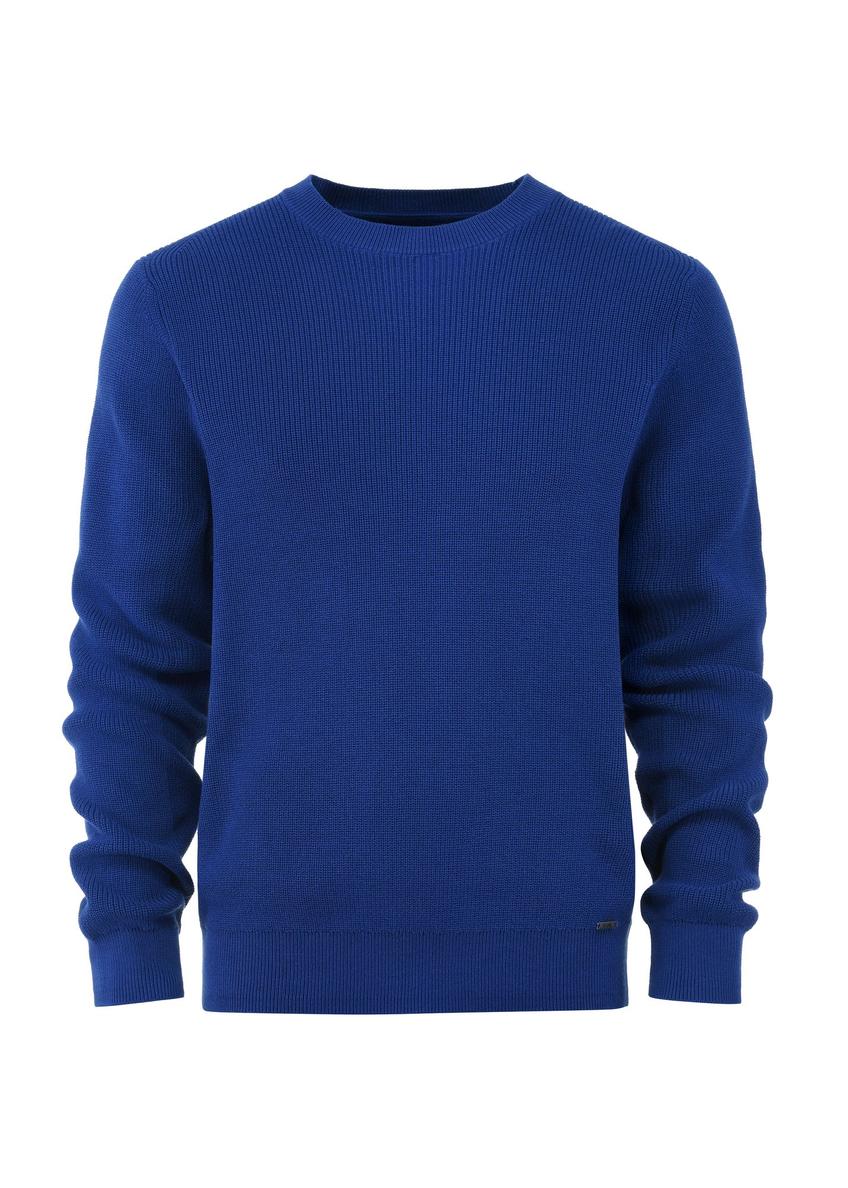 Niebieski sweter męski SWEMT-0156-61(Z24)-01
