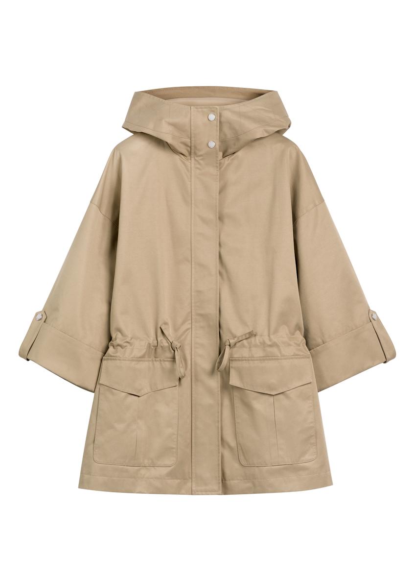 Beżowa kurtka przejściowa damska KURDT-0661-1B(W26)