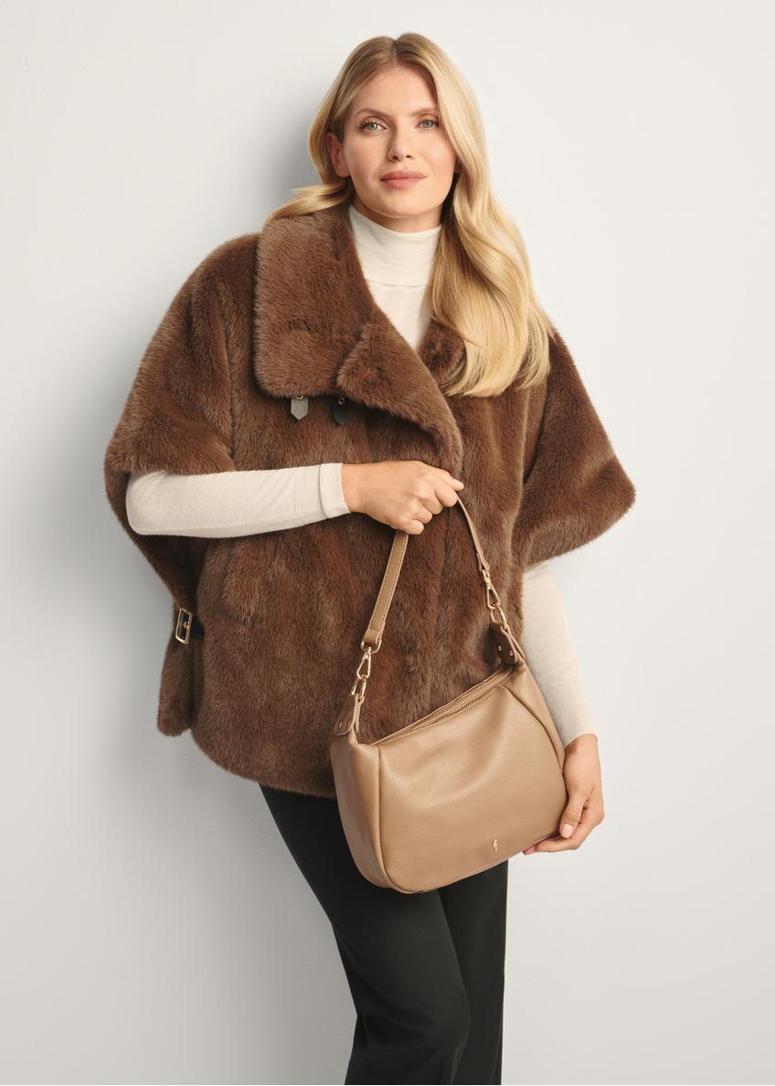 Torebka shopper na ramię w kolorze camelu TOREC-0885B-81(Z25)