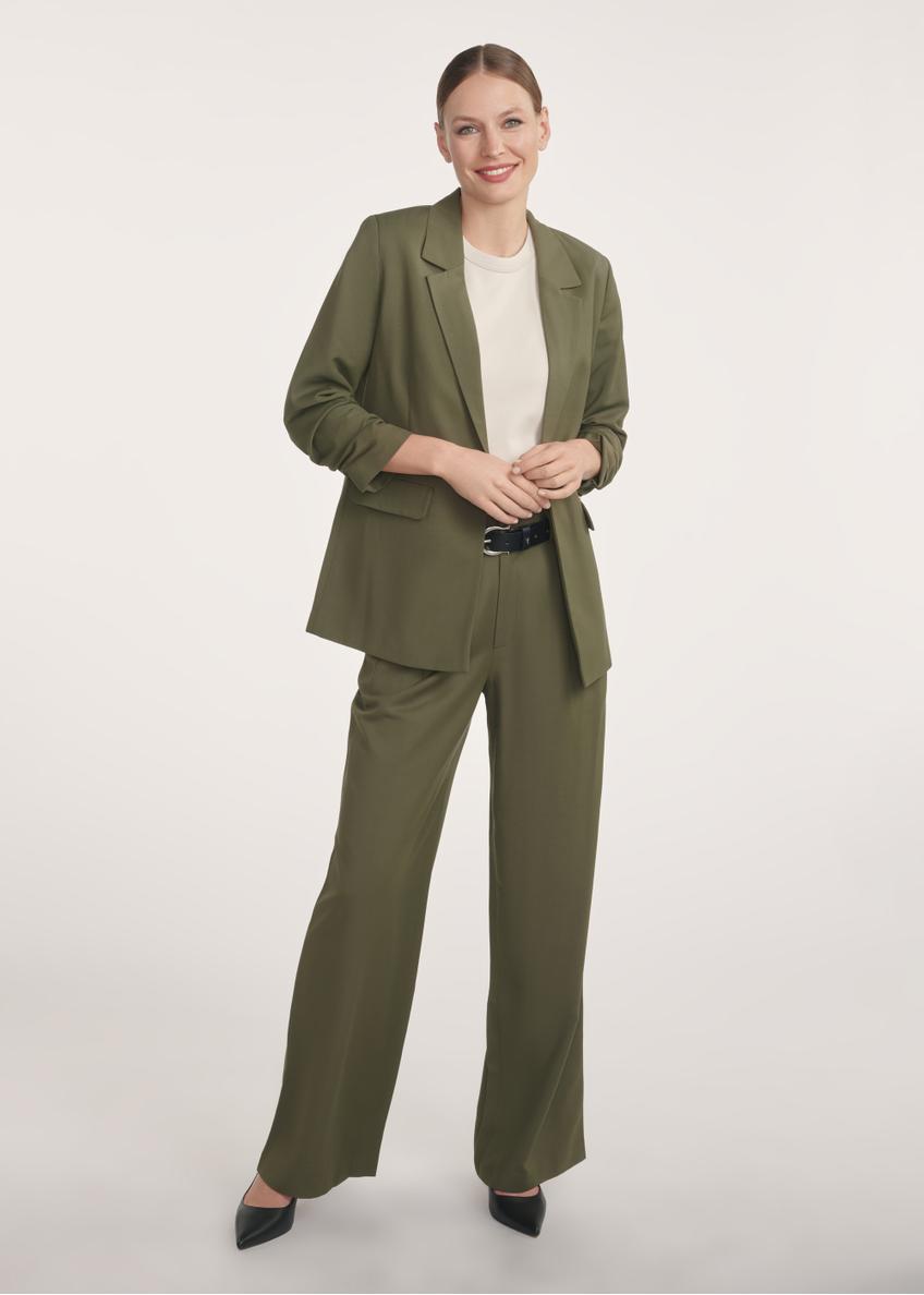Marynarka damska w kolorze khaki ZAKDT-0043-55(Z25)