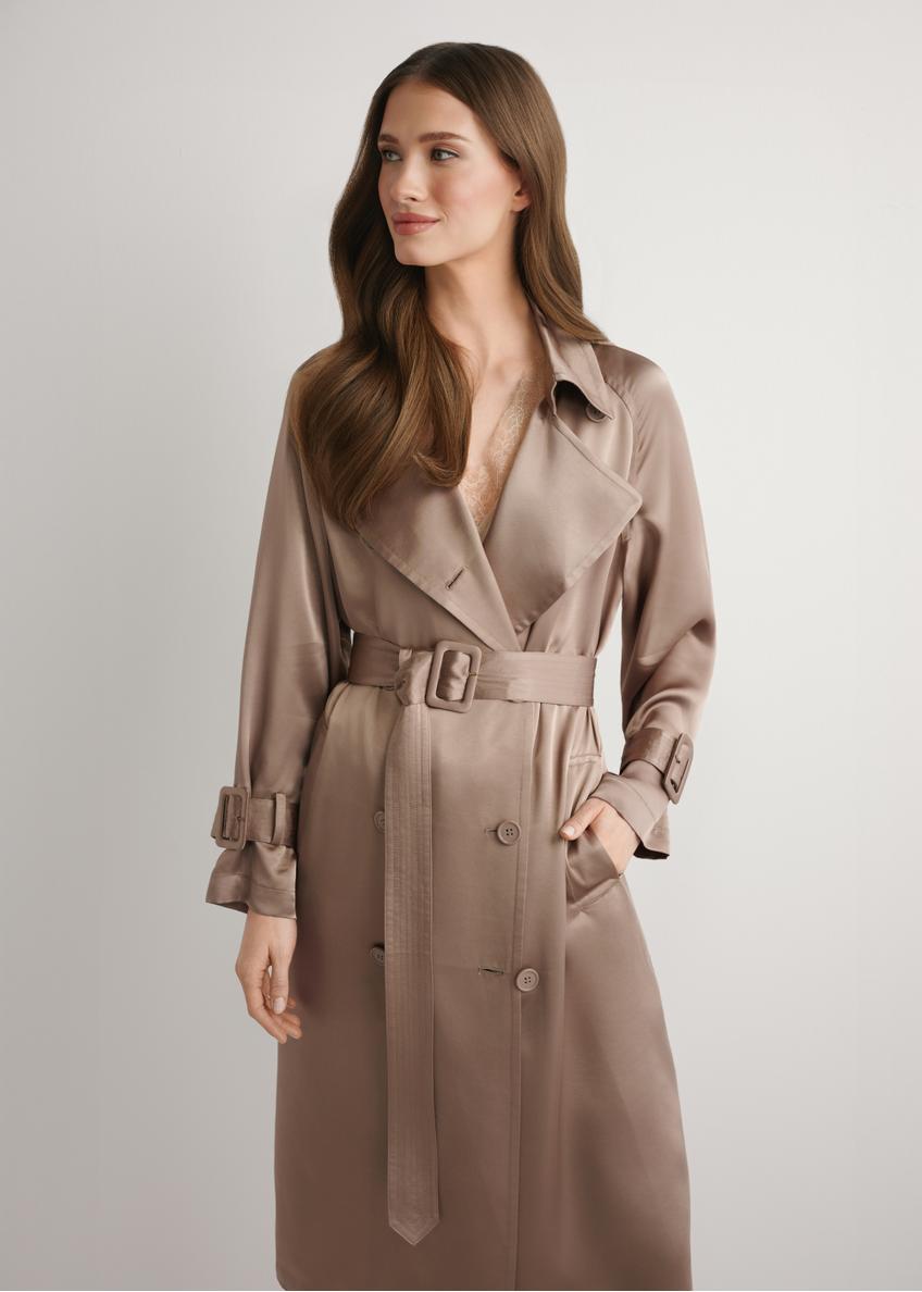 Lekki płaszcz damski z wiskozy KURDT-0650-1K(W26)