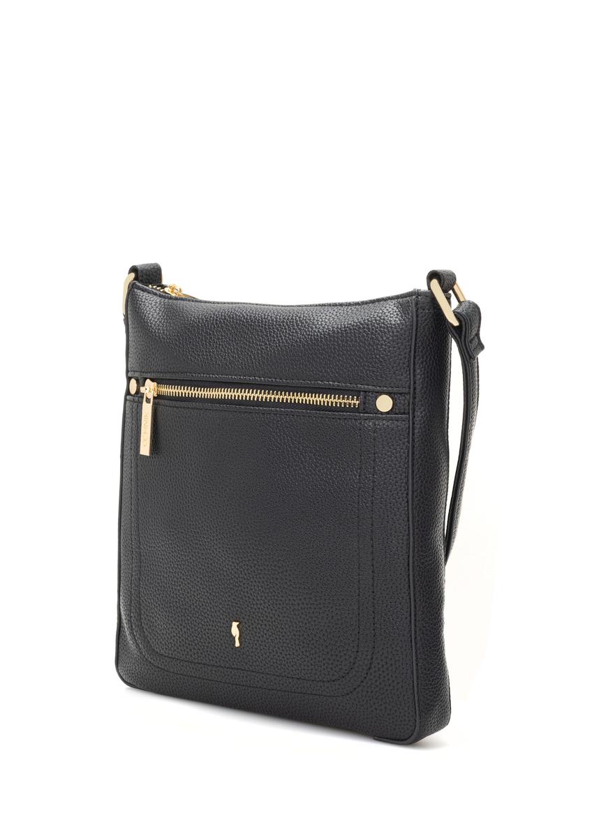 Czarna listonoszka damska z imitacji skóry TOREC-1177-99(W26)