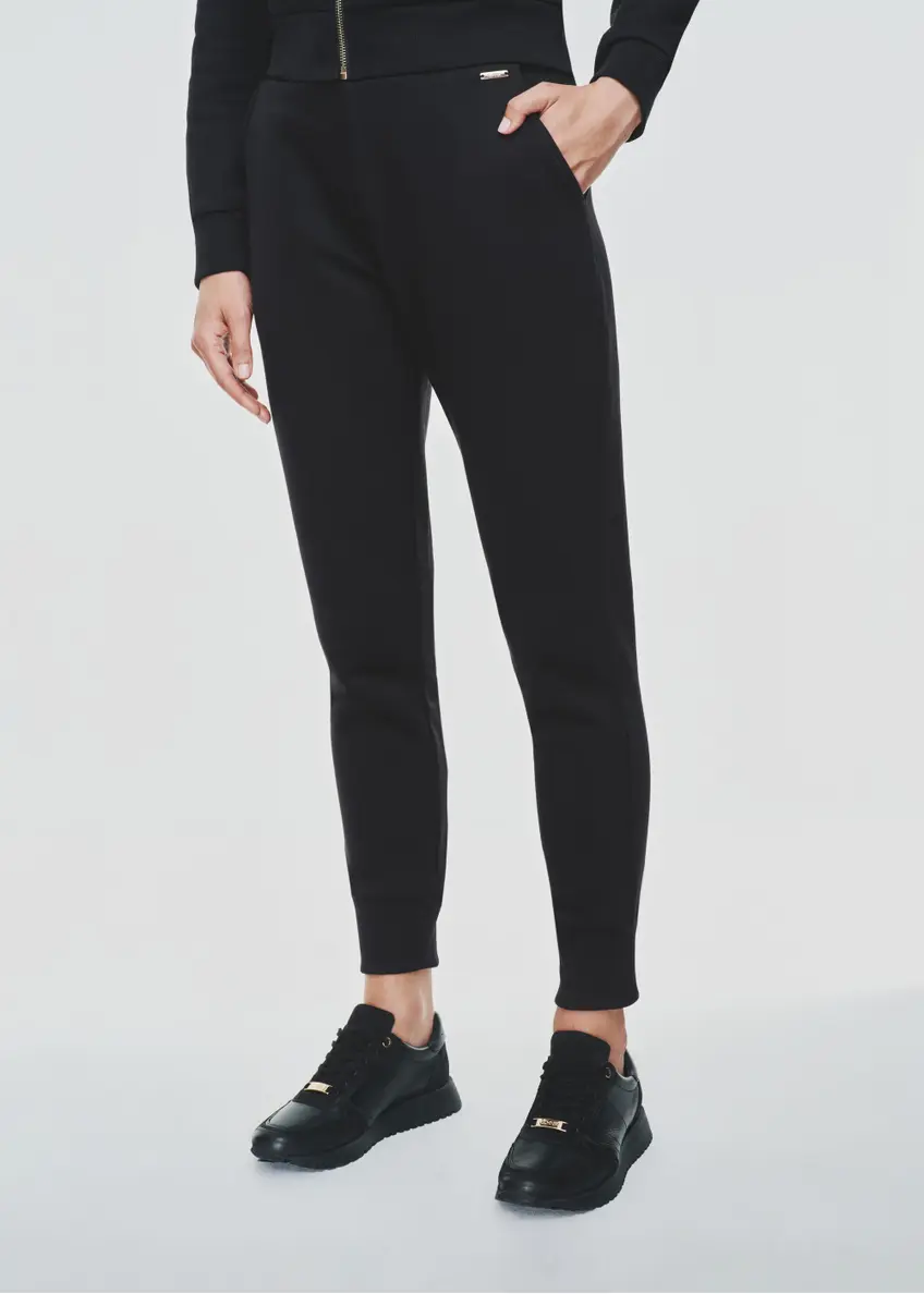 Black women's sweatpants SPODT-0100-99(Z24)-02