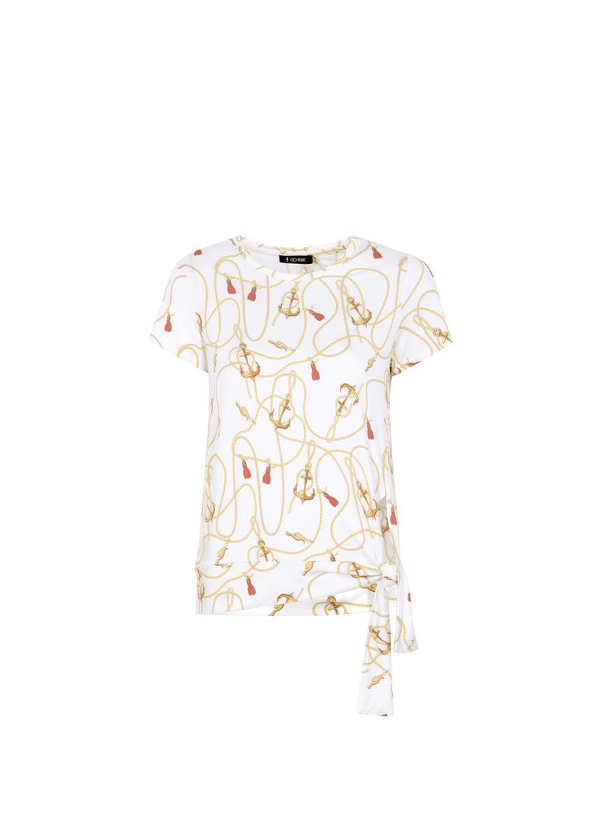 Bluzka damska z wiązaniem BLUDT-0083-12(W20)-01